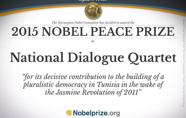 Premio Nobel per la Pace 2015: vince il Quartetto per il dialogo tunisino