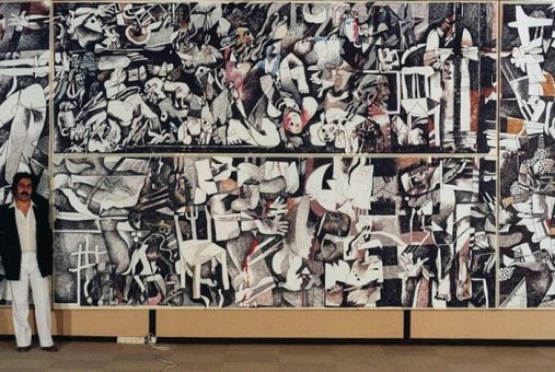 Sabra e Shatila di Dia Al-Azzawi in versione Guernica