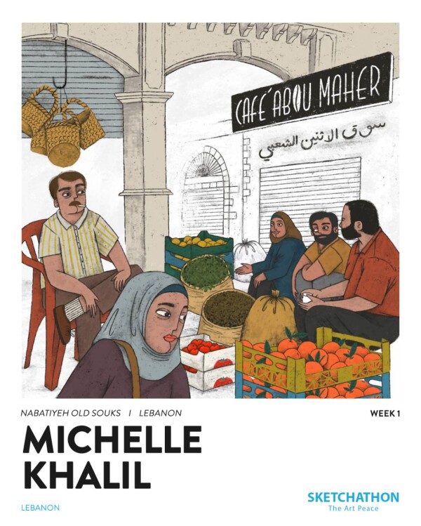 L'arte dello schizzo per sostenere il Libano